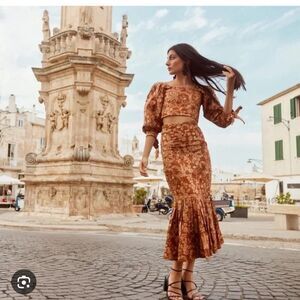 $298 EDDY Embroidered top in Copper  NWT